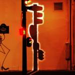 Electric Shadows - Feux de signalisation, rue Jean-Pierre Timbaud, Paris 2000
