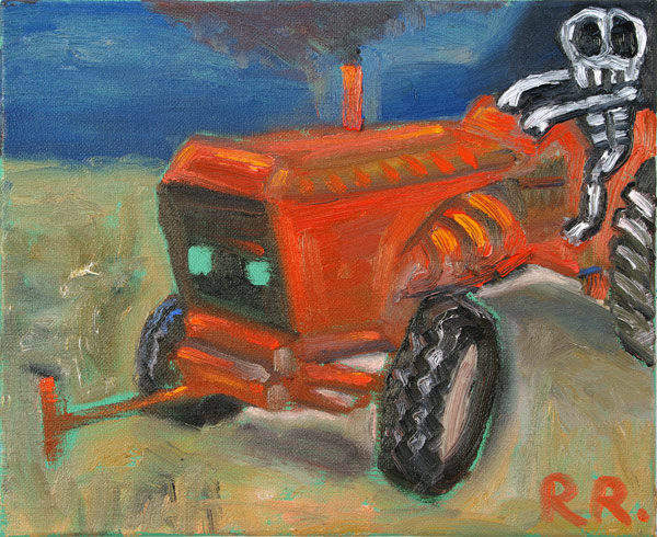 Tracteur rouge